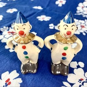 Vintage clown salt and pepper shakers